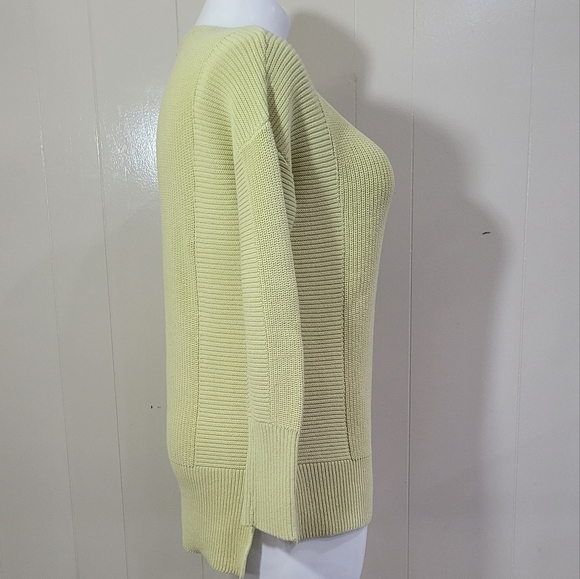 Rachel Zoe Long Sleeve Green Sweater High Low Jumper Plunge Neck Women's Sz L - Picture 3 of 10